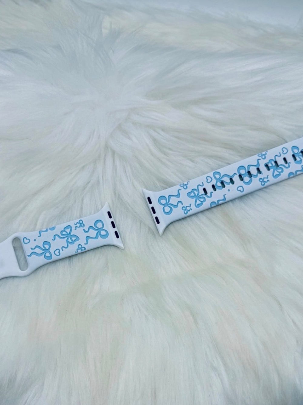 Berry Blue Bow Design Apple Watch Bands 42mm 44mm 45mm 49mm - Picture 3 of 4
